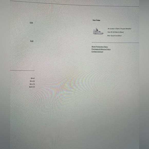 Metallic purple Jordan 4 Size10 Worn once negotiable price willing ship - Picture 4 of 5